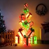 Costway 5.6 FT Pre-Lit Gift Box Tower with Bowknot & 483 LED Light Bulbs, Ground Stakes - 4 of 4