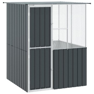 vidaXL Bird Cage Anthracite 154 x 154 x 200 cm Galvanized steel - 1 of 4