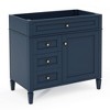 TUYOHW Bathroom Vanity with Sink Top, Bathroom Vanity Cabinet with Two Doors and Two Drawers, Open Shelf with One Package - 4 of 4