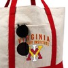 Virginia Military Institute Primary Logo Canvas Tote Bag With External Pocket, Reusable Shoulder Bag for Shopping, School, Beach - 2 of 4