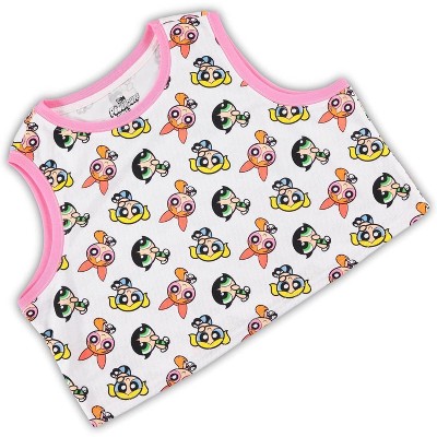 The Powerpuff Girls Ladies Powerpuff Girls Classic Shirt - Powerpuff Mesh Tank Top - Blossom Bubble and Buttercup Tank (White Pink, Large) — фото 6