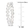 EVERLY JEWELRY | Sterling Silver 4 CT TGW White Topaz Hoop Earrings - 2 of 4