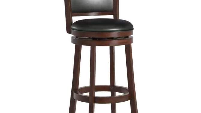 29&#34; Piacenza Swivel Faux Leather Barstool Black - Inspire Q, 2 of 7, play video