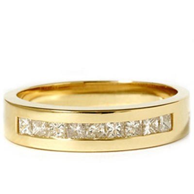 thumbnail image 2 of Men's 1ct Princess Cut Simulated Diamond Ring – .925 Sterling Silver, Size 10, Lingshan 2 of 6