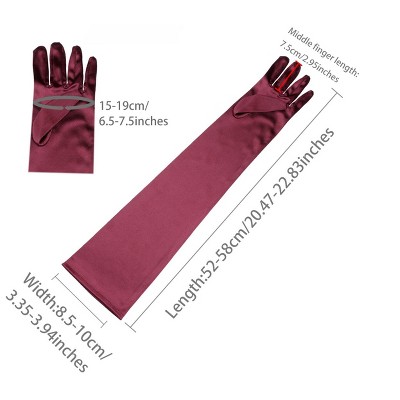 INSPIRE CHIC Women's Full Finger Opera Length Solid Gloves - image 3