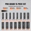 VEVOR 3/8" Drive Impact Socket Set, 15 Piece Deep Socket Set Metric 8-22mm, 6 Point Cr-Mo Alloy Steel for Auto Repair, Easy-to-Read Size Markings - 4 of 4