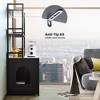 Jojoka 52" Tall Large Hidden Cat Litter Box Enclosure Furniture with 2 Door,Wooden Cat House w/2 Storage Shelves,Indoor Storage Cabinet Display Rack - 4 of 4