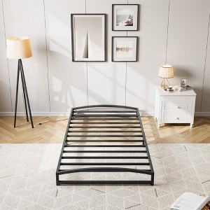 Bed Frame, Heavy Duty Metal Platform Low Bed Frame Twin, No Box Spring Needed, Noise Free, Easy Assembly - 1 of 4
