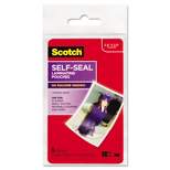 Scotch Self-Sealing Laminating Pouches Glossy 2 13/16 x 3 15/16 Wallet Size 5/Pack PL903G