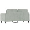 vidaXL Sofa Chair Upholstered Single Sofa Armchair for Living Room Velvet - Light Gray 55.1" - 4 of 4