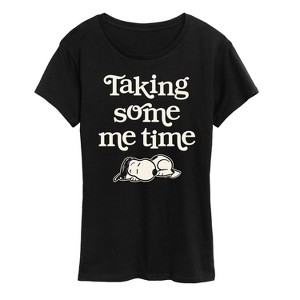Women's - Peanuts - Snoopy Taking Some Me Time Short Sleeve Graphic T-Shirt - 1 of 4