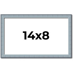 PosterPalooza | Photo Size Textured Blue Picture Frame - UV Acrylic, Foam Board Backing, Hanging Hardware - 1 of 4