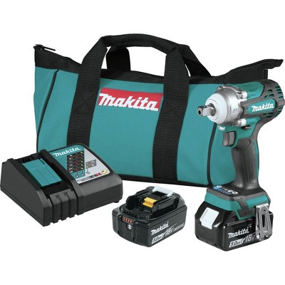 Makita XWT15T 18V LXT 4-Speed Brushless Lithium-Ion 1/2 in. Cordless Impact Wrench with Detent Anvil (5 Ah)