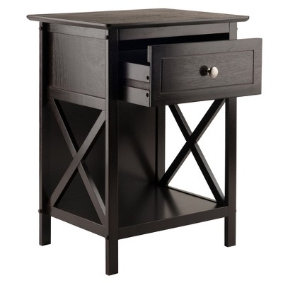 Xylia Transitional Coffee Wood End Table with Storage
