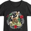 Girls' - Disney - Christmas - Family In The Forest Fitted Short Sleeve Graphic T-Shirt - 2 of 4