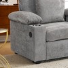 APRILSOUL Modern Oversized Chair with Ottoman, Chenille Fabric Sofa Bed, Accent Chair with Cupholders and USB Charging - 4 of 4