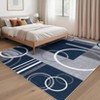 Washable Area Rug Modern Geometric Accent Rug, Non-Slip Contemporary Floor Mat - 3 of 4