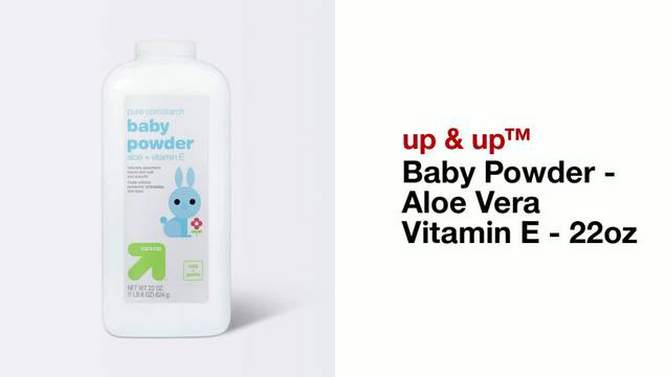 Baby Powder - Aloe Vera Vitamin E - 22oz - up &#38; up&#8482;, 2 of 5, play video