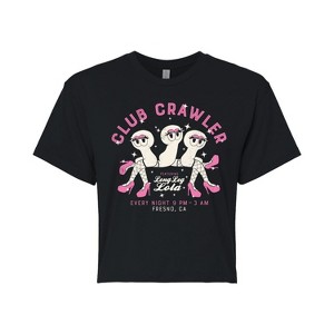 Women's - Instant Message - Club Crawler Cropped Graphic T-Shirt - 1 of 4
