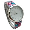 Olivia Pratt Big Dial Easy Reader Watch Printed Elastic Stretch Band Wristwatch Women Watch - 3 of 3