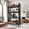 Dolonm 56.30'' Bakers Rack 4-Level Storage Shelves Mental and Wooden Kitchen Shelves, Kitchen Organizers and Storage, for Garage, Pantry, Bathroom - 4 of 4