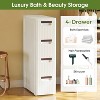 Dcolora 3 Drawers Narrow Storage Cabinet, Slim Bathroom Storage Cabinet - 4 of 4