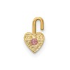 Black Bow Jewelry Oct Synthetic Tourmaline 14k Yellow Gold Heart Pendant Enhancer, 5mm - 3 of 4