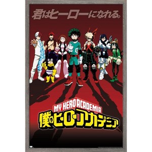 Trends International My Hero Academia - Group Pose Framed Wall Poster Prints - 1 of 4