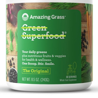 Amazing Grass Green Superfood Drink Powder, Chocolate - 8.5 oz tub