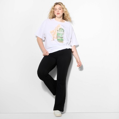 Women's Moroney Lucky Short Sleeve Graphic T-Shirt - White 2X