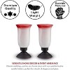 Livevie Roseberry Collection Hurricane Handmade Glass Votive Candle Holders for Weddings and Home Decor (Set of 2), Small - 4 of 4