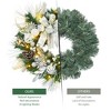 24" Prelit Christmas Wreath with Lights, Battery Operated for Front Door Porch Wall Window Fireplace Outdoor Home Holiday Accent - 3 of 4