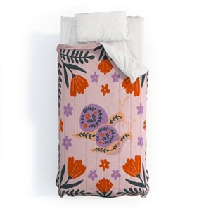 Deny Designs 3pc Twin/Twin XL Angela Minca Snails and Flowers Comforter and Sham Set - 1 of 4