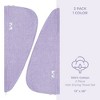 American Soft Linen 100% Cotton Hair Drying Towels for Women, 2 Pack Turkish Hair Towel Wrap, Head Towel Cap with Button, Hair Turban Towel - 4 of 4