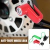 Unique Bargains Universal Motorcycle Disc Brake Lock Red with Green Rope Set 2.2" x 1.8" x 1.0" - 2 of 4
