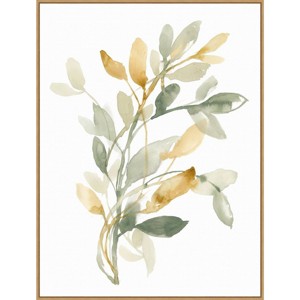 32" x 42" Sage and Sienna Leaves II by Jennifer Goldberger - Amanti Art: Hand-Stretched, Modern Decor - 1 of 4