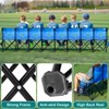 APRILSOUL Portable Folding Bench for Team, 6 Seats Outdoor Camping Chair with Carry Bag and Backrest, Team Sport Sideline Bench Blue - 3 of 4