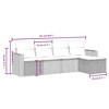 vidaXL 6 Piece Patio Sofa Set with Cushions Poly Rattan - 4 of 4