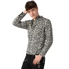 Lars Amadeus Men's Animal Print Button Down Long Sleeve Vintage Shirt - 3 of 4
