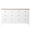 Dresser for Bedroom, 6 Drawer Wood Dresser with Wide Drawers and Metal Handles, Modern Chest of Drawers for Entryway or Hallway-Coolbibila - 4 of 4