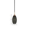 Toltec Lighting Paramount 1 - Light Pendant in  Matte Black/Brass with 5.5" Black Matrix Shade - 2 of 2