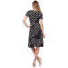 Rekucci Women's V-Neck Short Sleeve Crossover Dress with Tummy Control - 3 of 4