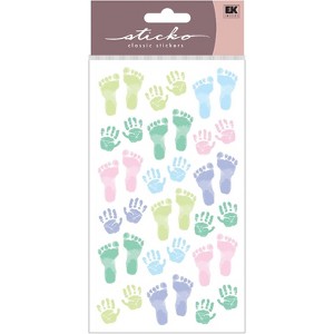 Sticko Stickers - Baby Prints, Mixed Pastel, 18pcs - 1 of 1
