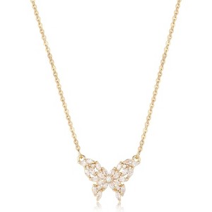 14K Gold Plated Necklace for Women Dainty Cute Cross | Flower | Lotus | Round Coin | Key Charm Pendant Necklace Gold Jewelry Trendy - 1 of 4