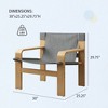 Kumasinova Modern Accent Chair, Solid Wood Armchair with Removable Washable Cover, Wide Armrest Mid-Century Lounge Chair, Roomy Sofa Chair - 4 of 4