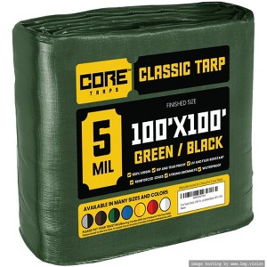 Core Tarps Heavy Duty 5 Mil Tarp Cover, UV Resistant, Rip Proof for Roof, Camping, Patio, Pool, Boat - 1 of 4