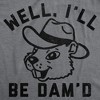 Mens Funny T Shirts Well Ill Be Damd Sarcastic Beaver Graphic Novelty Tee For Men - Crazy Dog Men's T Shirt - 2 of 4