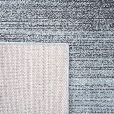 Adirondack Grey and Light Grey Synthetic Runner Rug