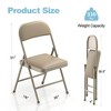 SKONYON 6 Pack Folding Chairs Portable Padded Office Kitchen Dining Chairs - 3 of 4