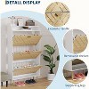 Narrow Shoe Cabinet with 2/3 Drawers, Slim Freestanding Shoe Storage Organizer with Wood Grain & White Finish, Hidden Entryway Rack with Top Shelf - 4 of 4